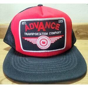 90's Advance Transportation Company Hat Snapback Trucker Cap Adjustable Vintage